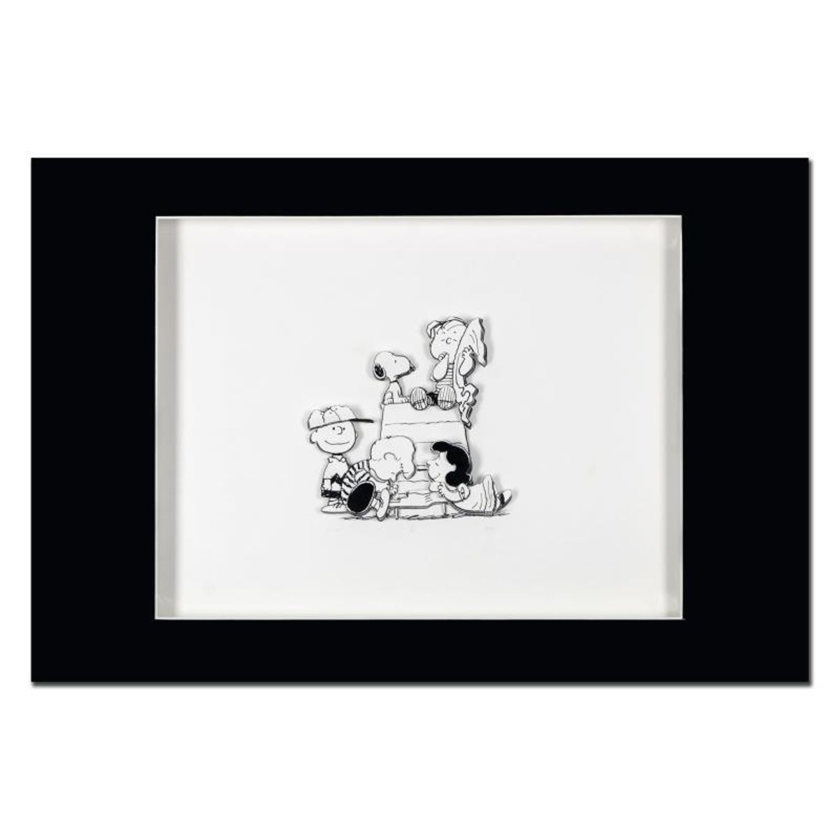 Peanuts, "Family" Hand Numbered Limited Edition 3D Decoupage with Certificate of Authenticity.