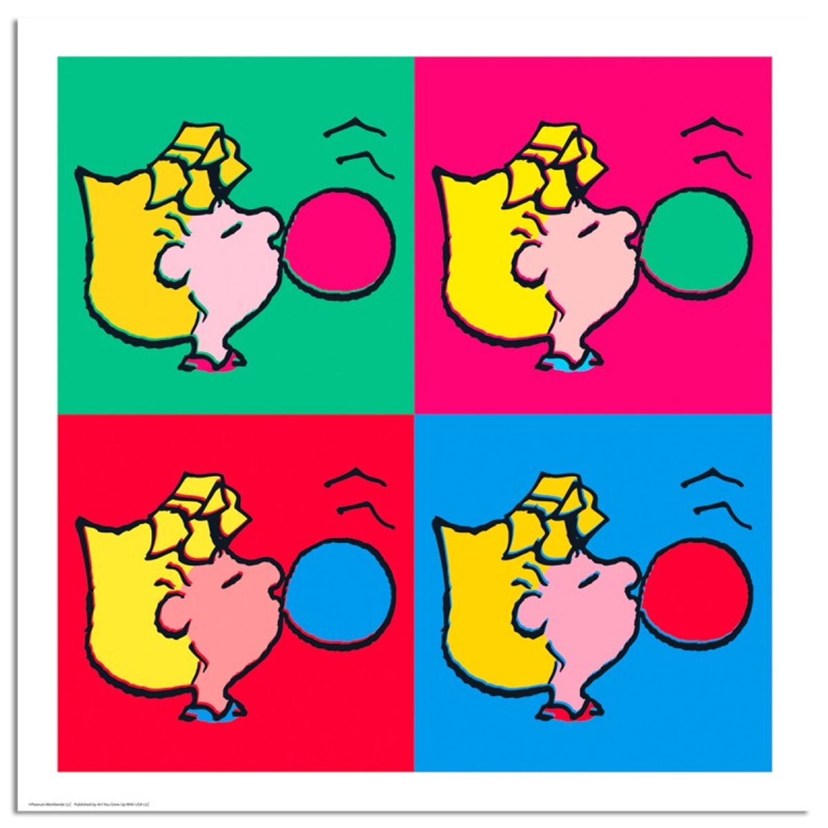 Peanuts, "Bubble Gum Pop!" Hand Numbered Canvas Limited Edition Fine Art Print with Certificate of Authenticity.
