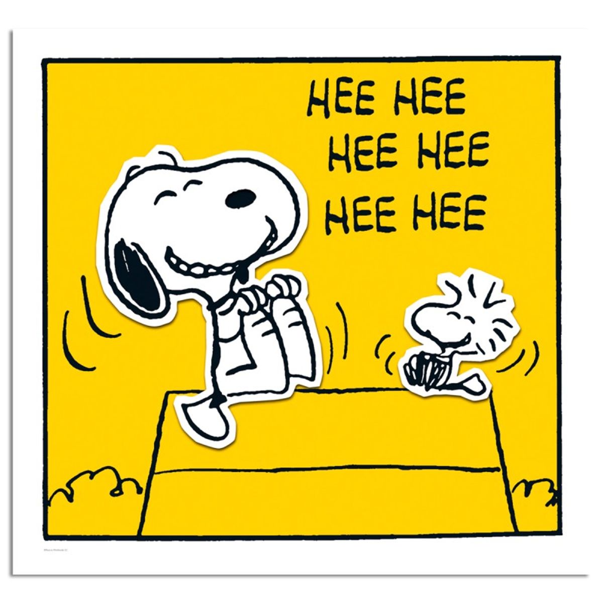 Peanuts, "Hee Hee Hee Hee: Yellow" Hand Numbered Canvas Limited Edition Fine Art Print with Certificate of Authenticity.