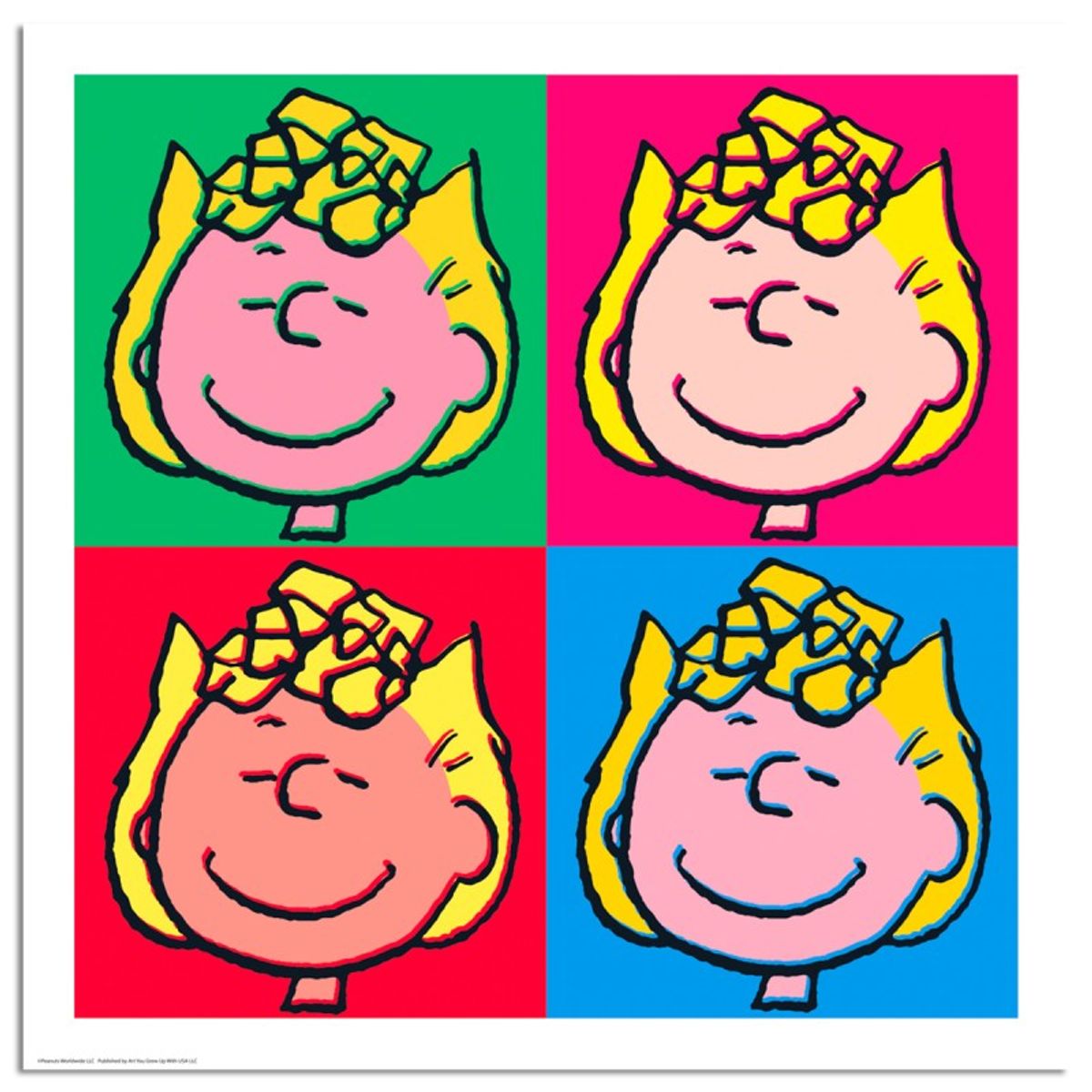 Peanuts, "Sally Goes Pop" Hand Numbered Limited Edition Fine Art Print with Certificate of Authenticity.