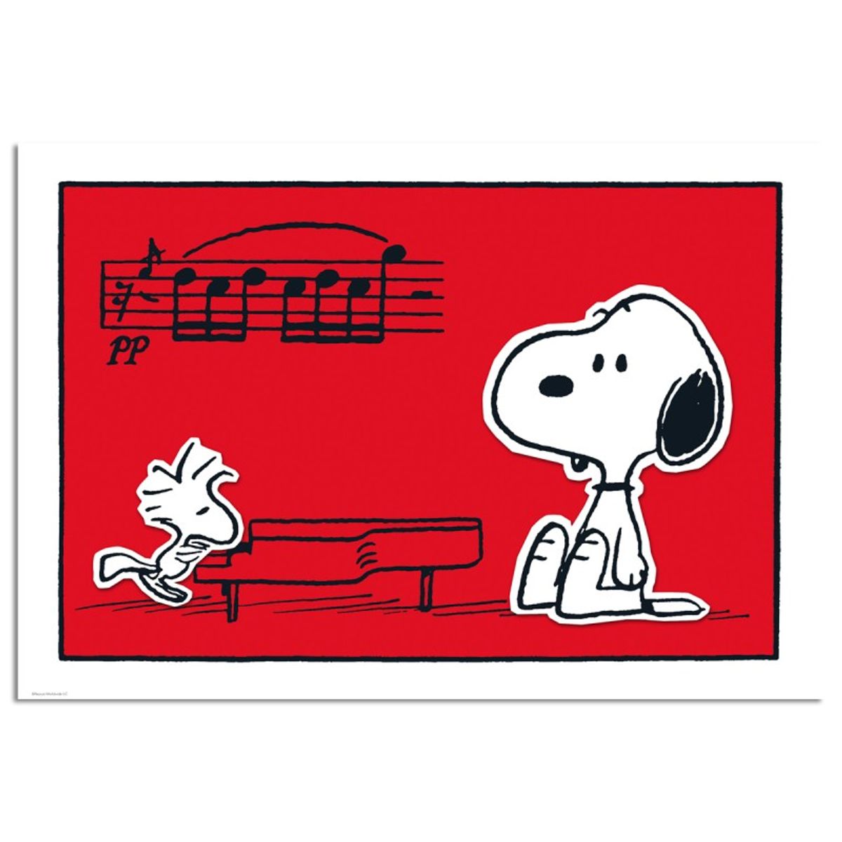 Peanuts, "Snoopy and Woodstock, the Musical: Red" Hand Numbered Canvas Limited Edition Fine Art Print with Certificate of Authenticity.