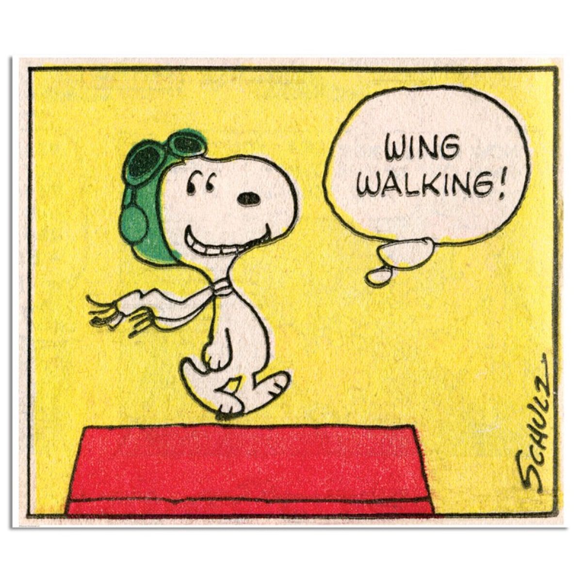 Peanuts, "Wing Walking" Hand Numbered Limited Edition Fine Art Print with Certificate of Authenticity.