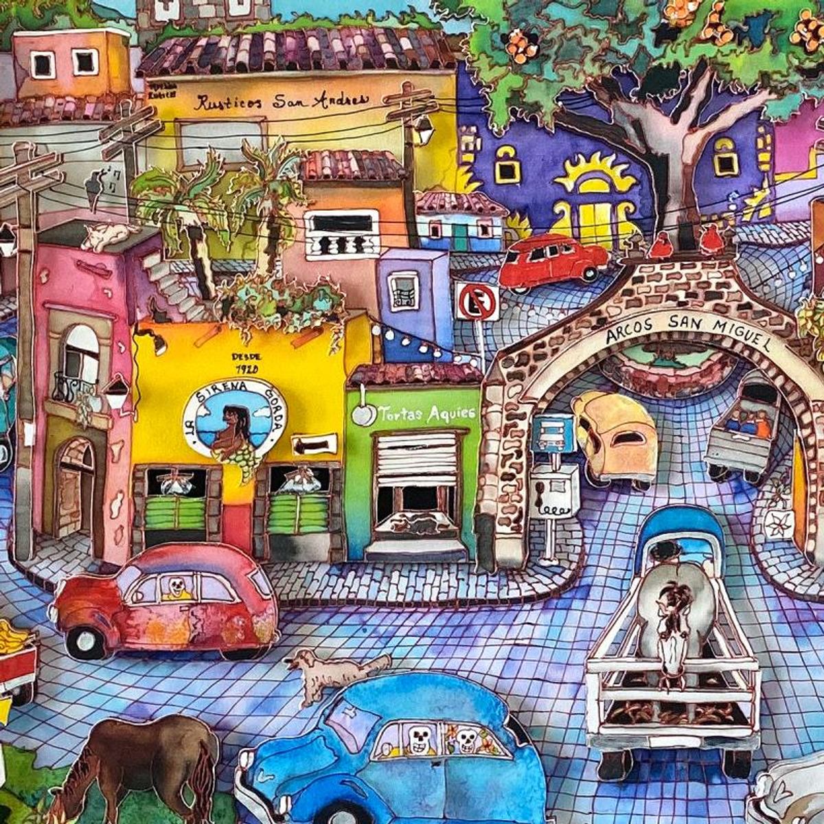 Linnea Pergola, "San Miguel de Allende, Mexico" 3D Limited Edition, Hand Signed with Letter of Authenticity.