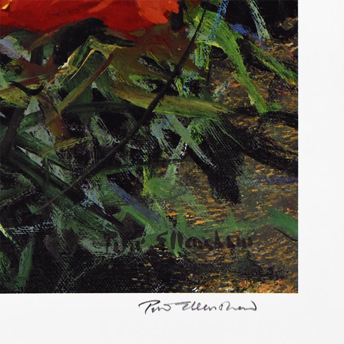 Peter Ellenshaw (1913-2007), "Red Poppies" Limited Edition Lithograph, Numbered and Hand Signed with Letter of Authenticity.