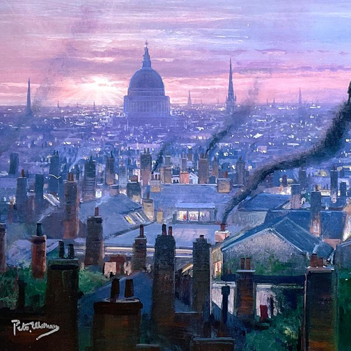 Peter Ellenshaw (1913-2007), "Smoke Staircase" Limited Japanese Edition on Canvas from Disney Fine Art, Numbered and Hand Signed with Letter of Authenticity
