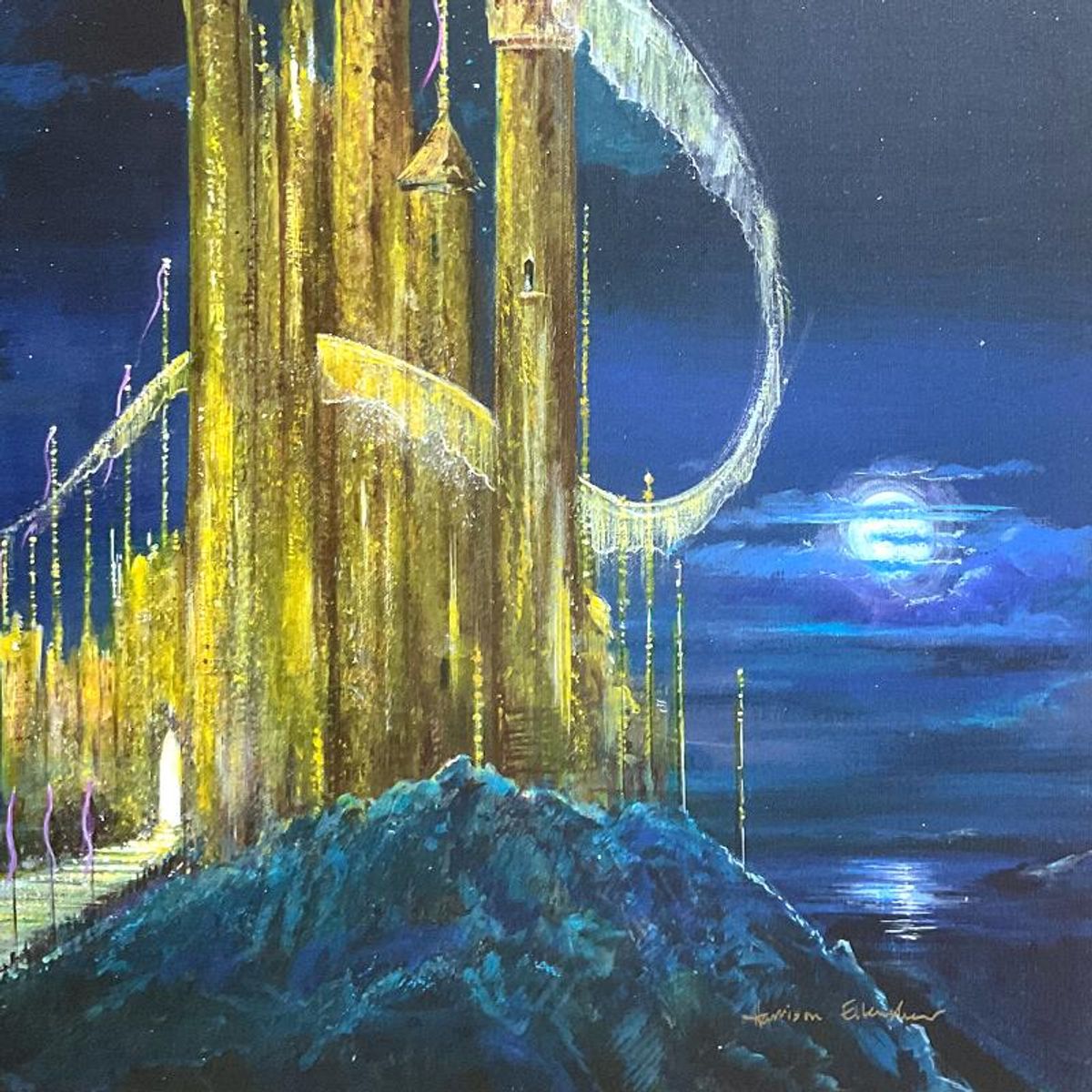 Peter (1913-2007) & Harrison Ellenshaw, "Gold Castle" Limited Edition Proof on Canvas from Disney Fine Art, Numbered and Hand Signed with Letter of Authenticity