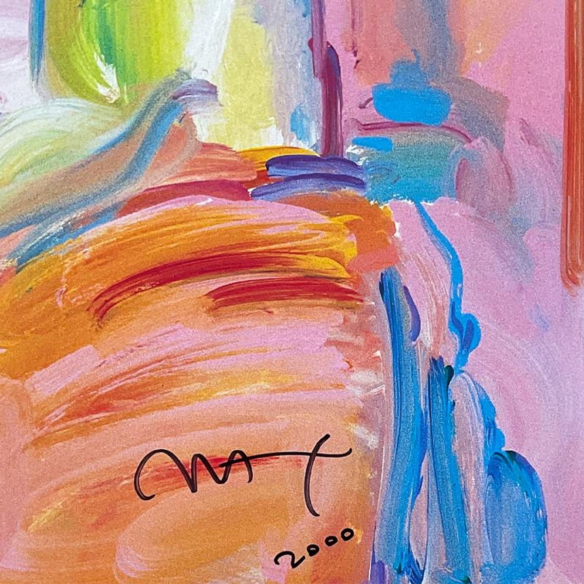 Peter Max, "Statue of Liberty 2000" Framed Hand Signed Offset Lithograph with Letter of Authenticity.