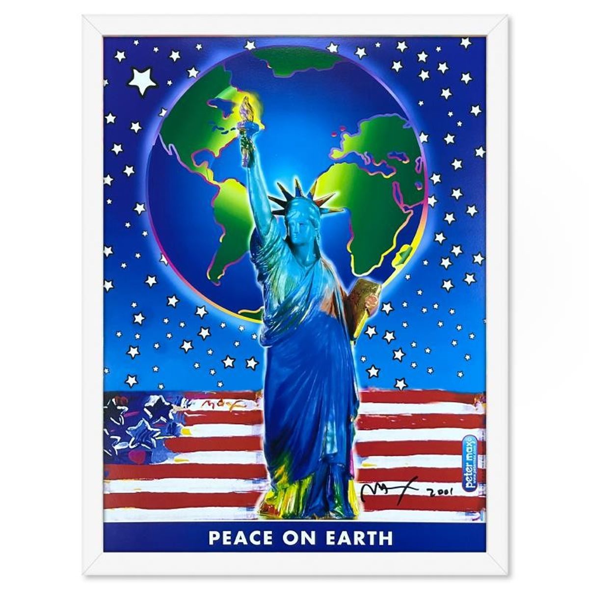 Peter Max, "6 Piece 9-11 Set" Framed Hand Signed Offset Lithograph Set with Letter of Authenticity.