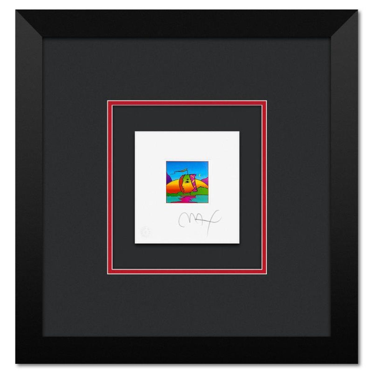Peter Max, "Sail Profile" Framed Limited Edition Lithograph, Numbered and Hand Signed with Certificate of Authenticity
