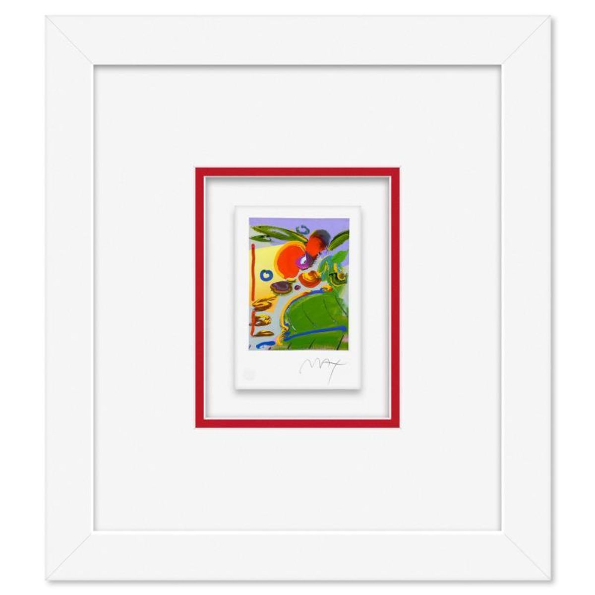 Peter Max, "Abstract Vase of Flowers" Framed Limited Edition Lithograph, Numbered and Hand Signed with Certificate of Authenticity
