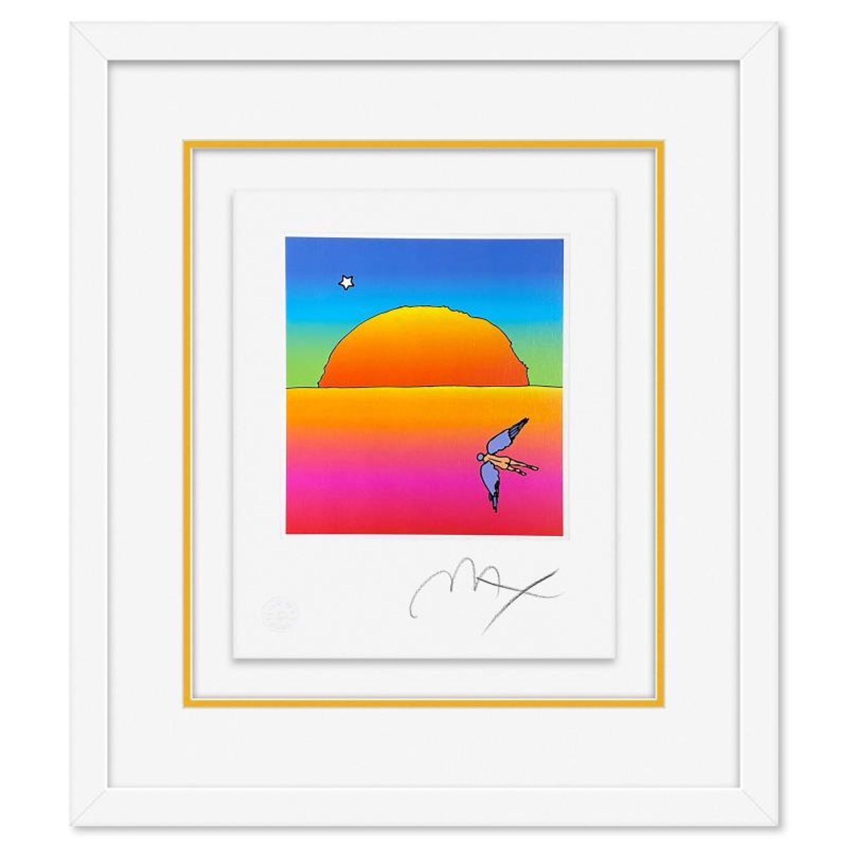 Peter Max, "Going Home" Framed Limited Edition Lithograph, Numbered and Hand Signed with Certificate of Authenticity