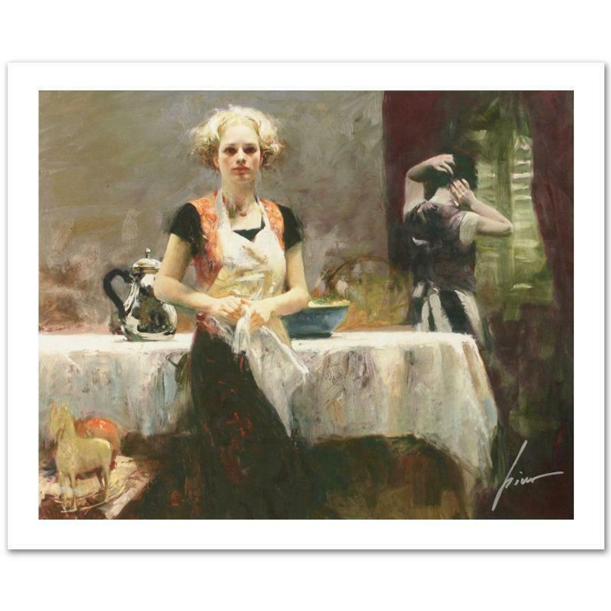 Pino (1939-2010) "In The Late Evening" Limited Edition Giclee. Numbered and Hand Signed; Certificate of Authenticity.