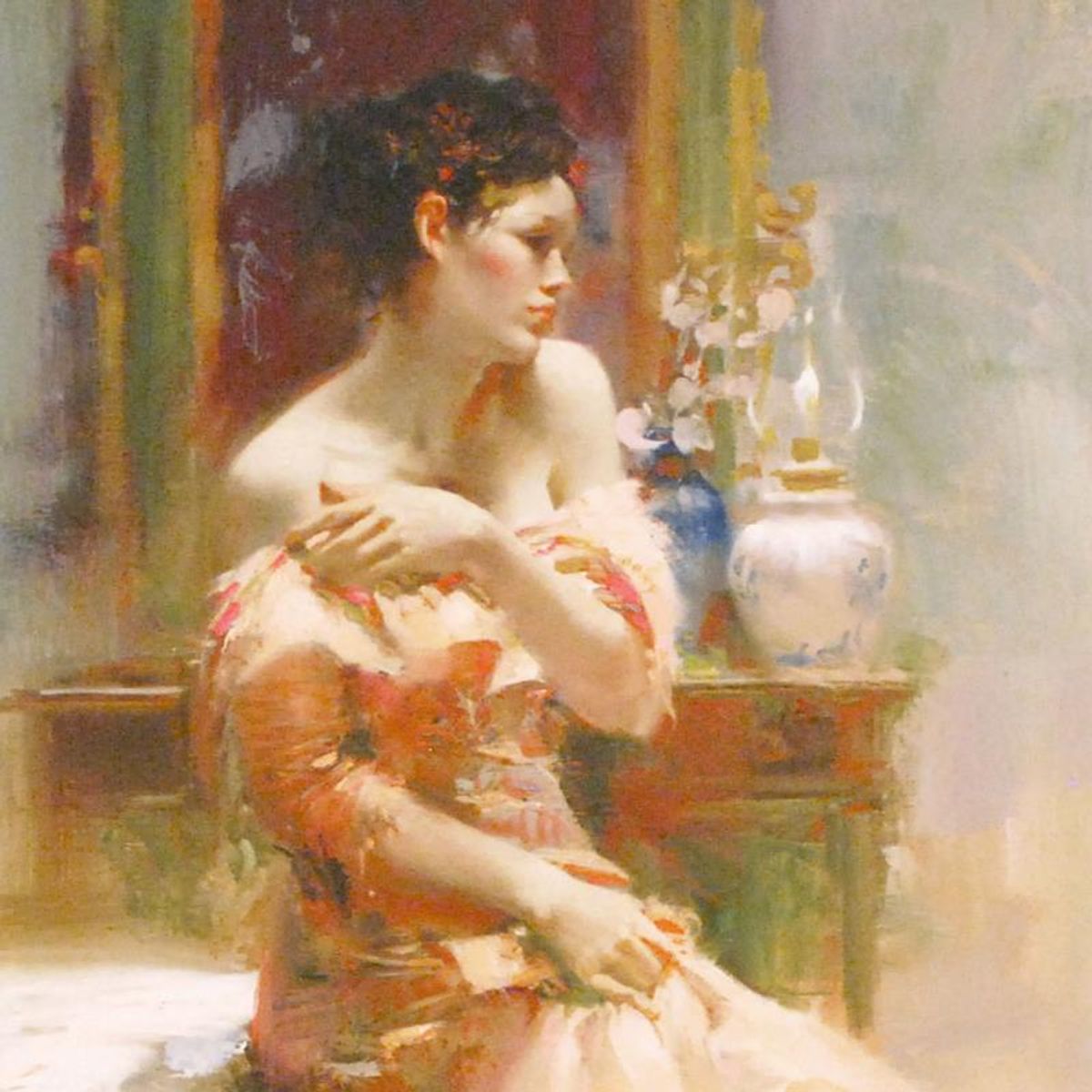 Pino (1939-2010) "Silk Taffeta" Limited Edition Giclee. Numbered and Hand Signed; Certificate of Authenticity.