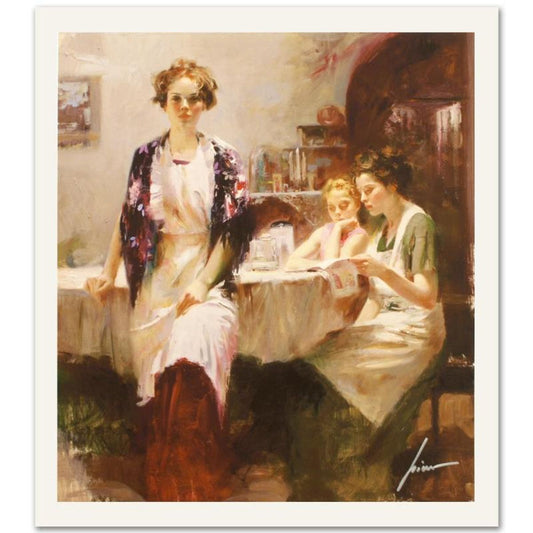 Pino (1939-2010), "Distant Thoughts" Limited Edition on Canvas, Numbered and Hand Signed with Certificate of Authenticity.