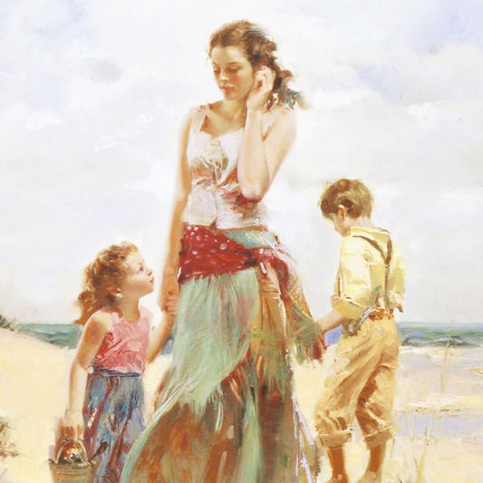 Pino (1939-2010), "Golden Afternoon" Limited Edition on Canvas, Numbered and Hand Signed with Certificate of Authenticity.