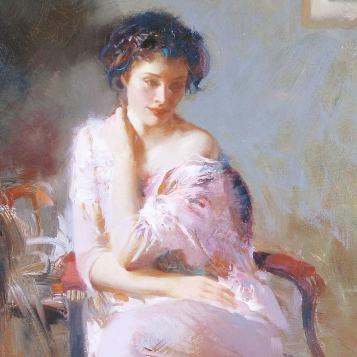 Pino (1939-2010), "Sublime Beauty" Limited Edition on Canvas, Numbered and Hand Signed with Certificate of Authenticity.