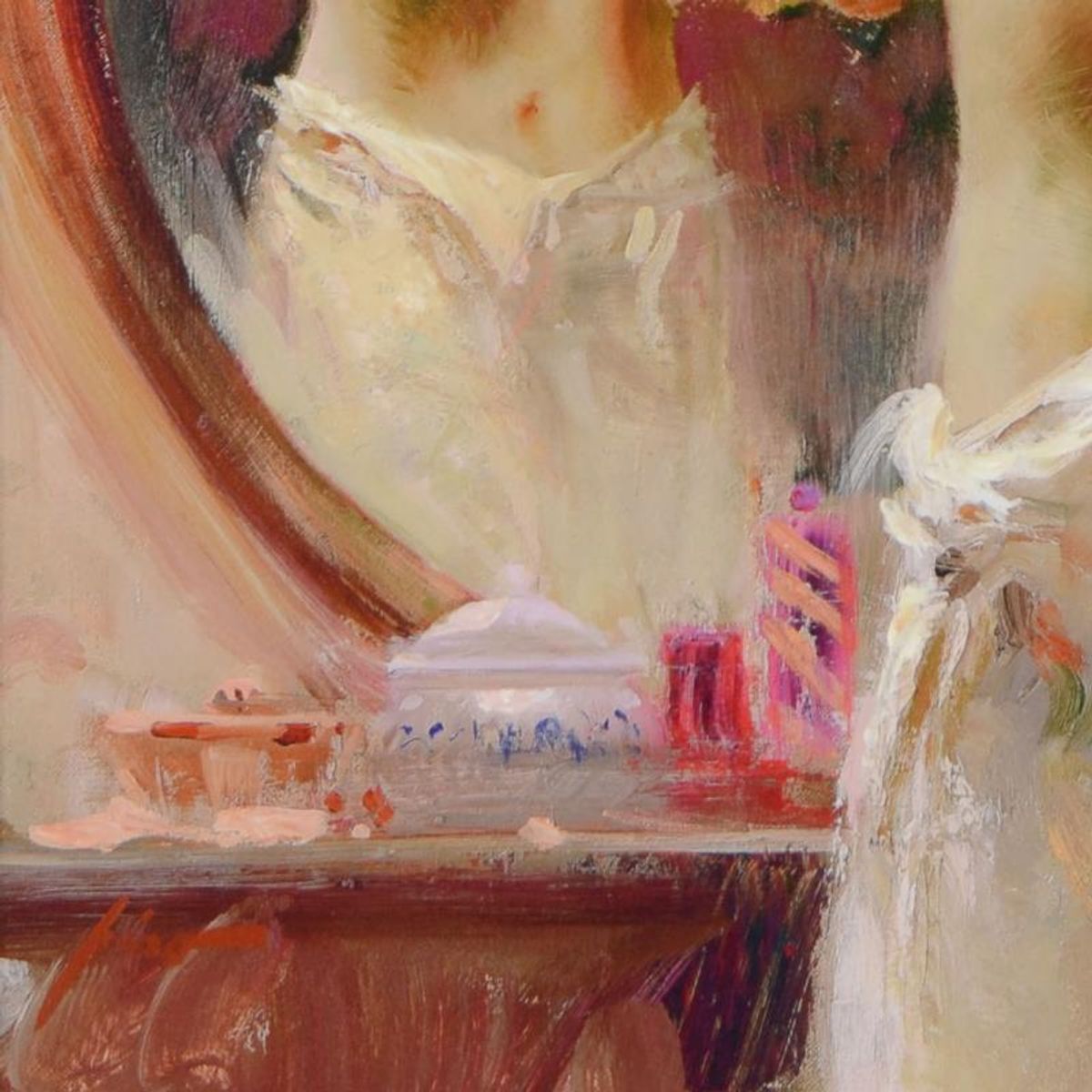 Pino (1939-2010), "Contemplation" Framed Limited Edition Hand Embellished Giclee on Canvas. Numbered and Hand Signed with Certificate of Authenticity.