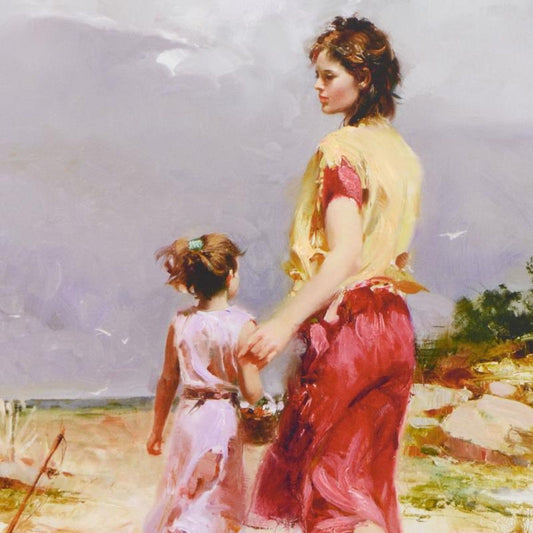 Pino (1939-2010), "Going Fishing" Limited Edition Hand Embellished Giclee on Canvas. Numbered and Hand Signed with Certificate of Authenticity.