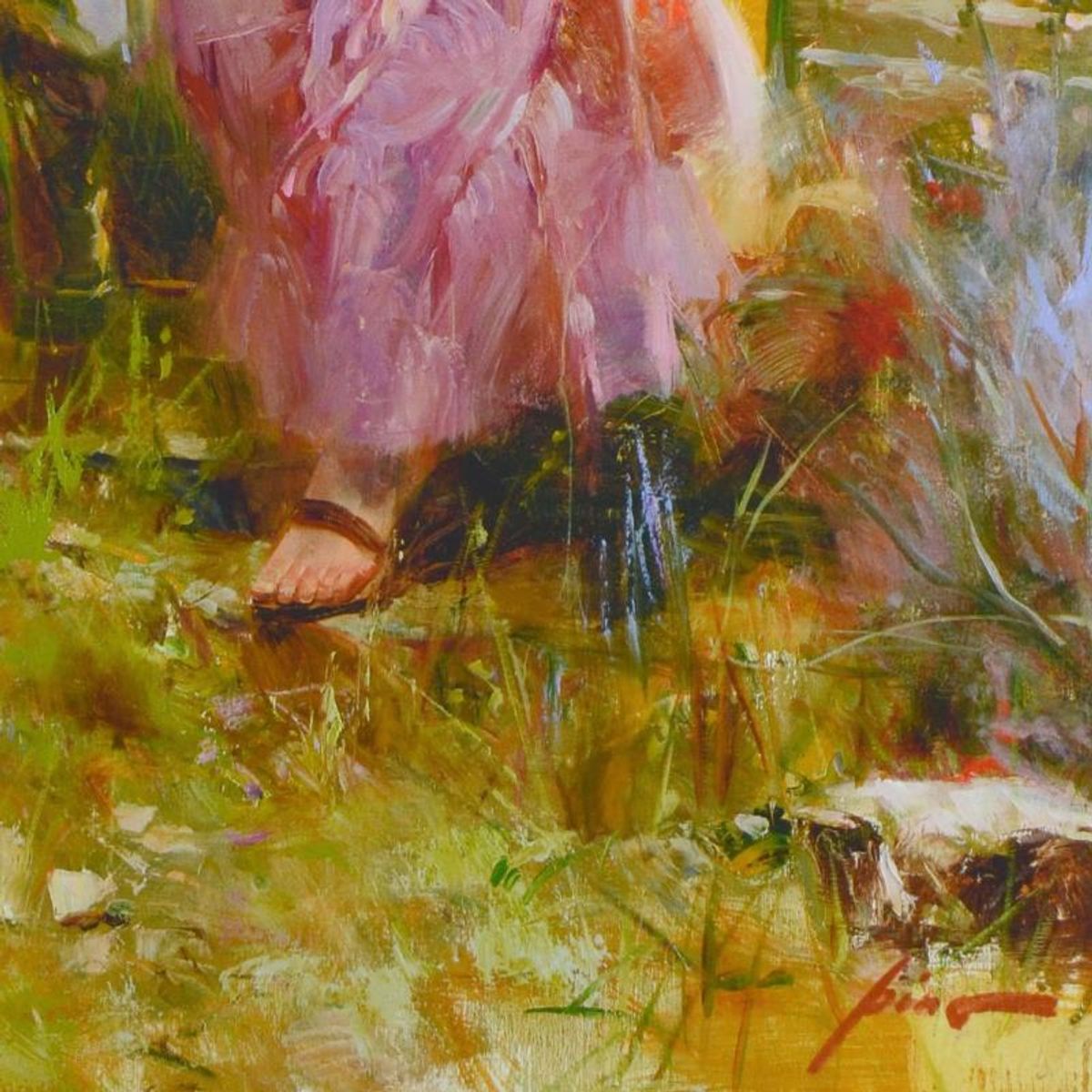 Pino (1939-2010), "The Fountain of Life" Limited Edition Hand Embellished Giclee on Canvas. Numbered and Hand Signed with Certificate of Authenticity.
