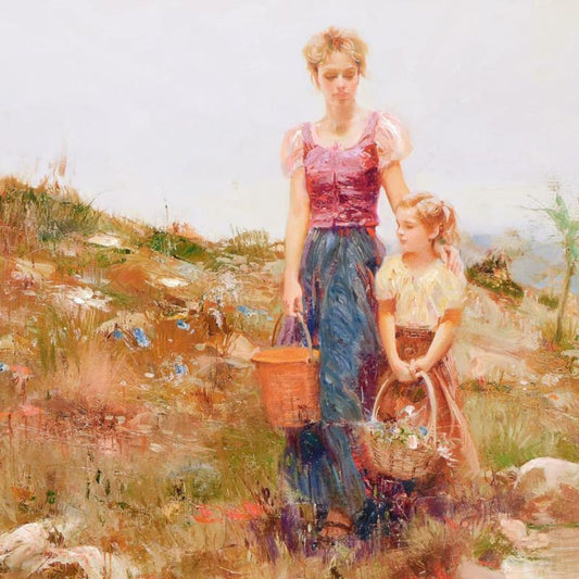 Pino (1939-2010), "Close to Home" Hand Embellished Limited Edition on Canvas (48" x 36"), Numbered and Hand Signed with Certificate of Authenticity.