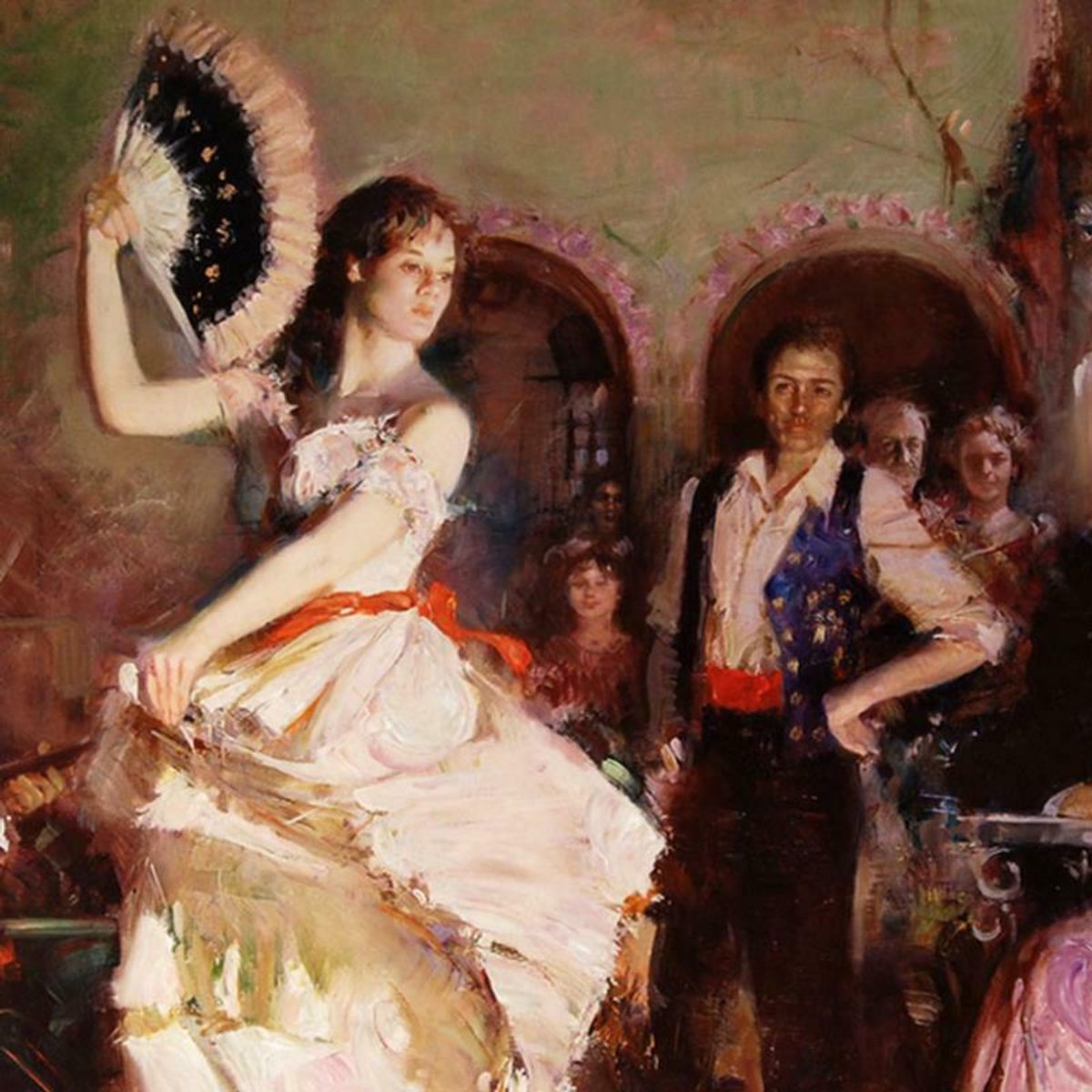 Pino (1939-2010), "The Last Dance" Hand Embellished Limited Edition on Canvas (46" x 38"), Numbered and Hand Signed with Certificate of Authenticity.