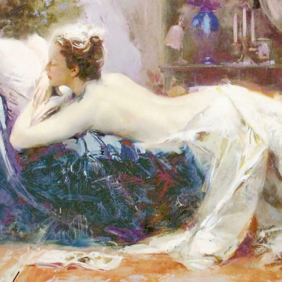 Pino (1939-2010), "Mystic Dreams" Hand Embellished Limited Edition on Canvas (40" x 30"), Numbered and Hand Signed with Certificate of Authenticity.