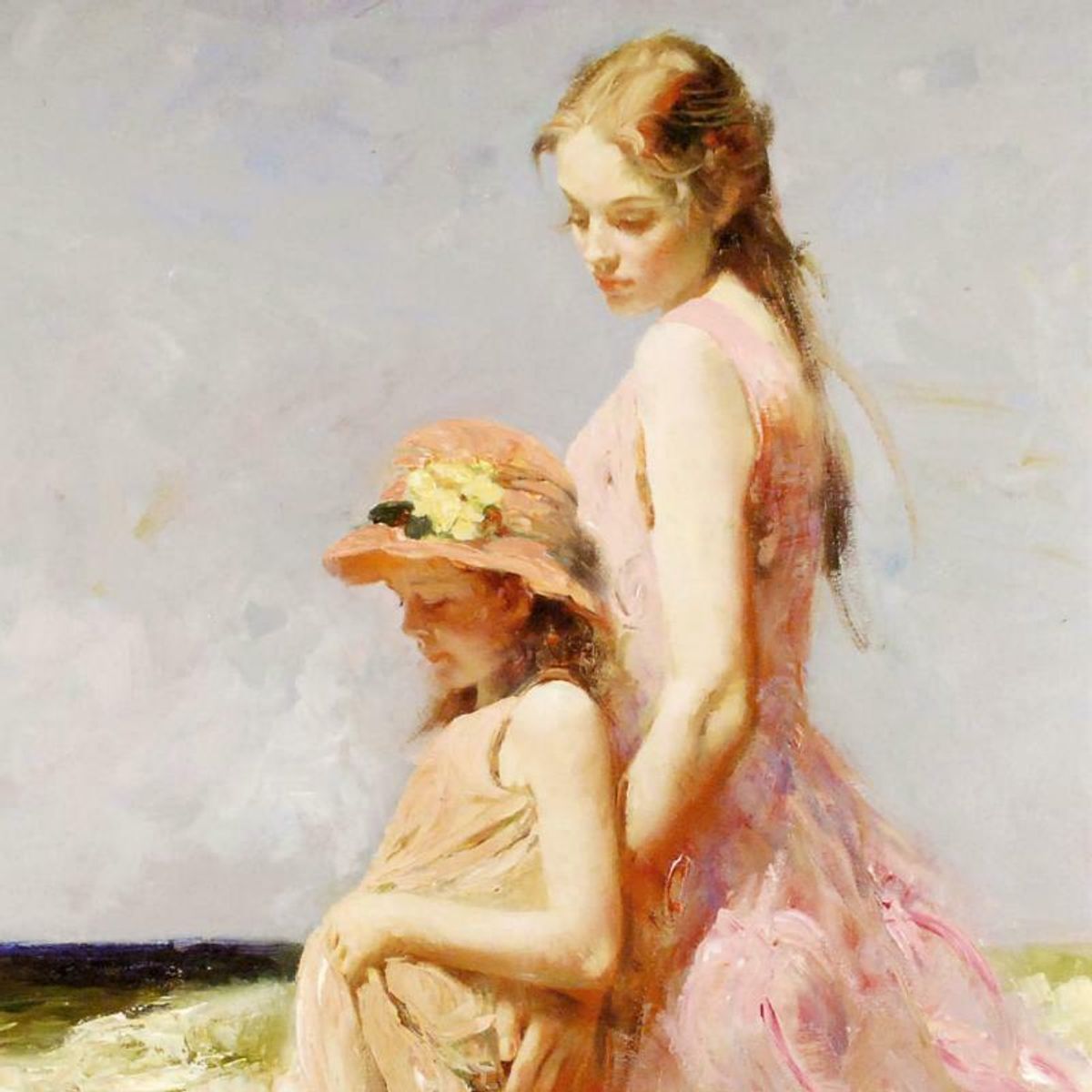 Pino (1939-2010), "Summer's Day" Hand Embellished Limited Edition on Canvas (30" x 40"), Numbered and Hand Signed with Certificate of Authenticity.