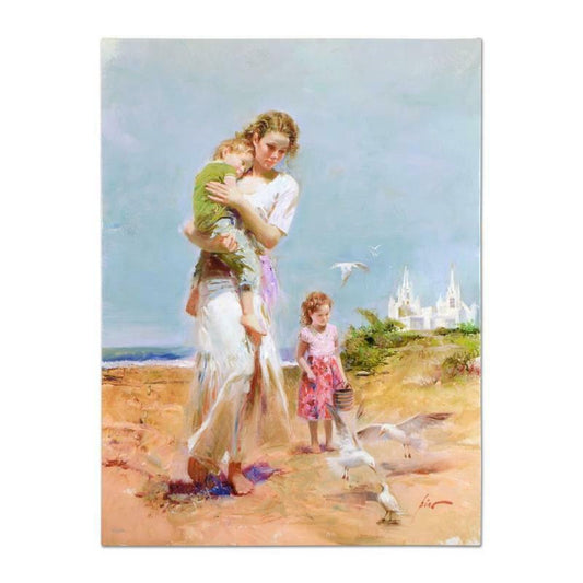 Pino (1939-2010), "Heavenly Breeze" Hand Embellished Limited Edition on Canvas (30" x 40"), Numbered and Hand Signed with Certificate of Authenticity.