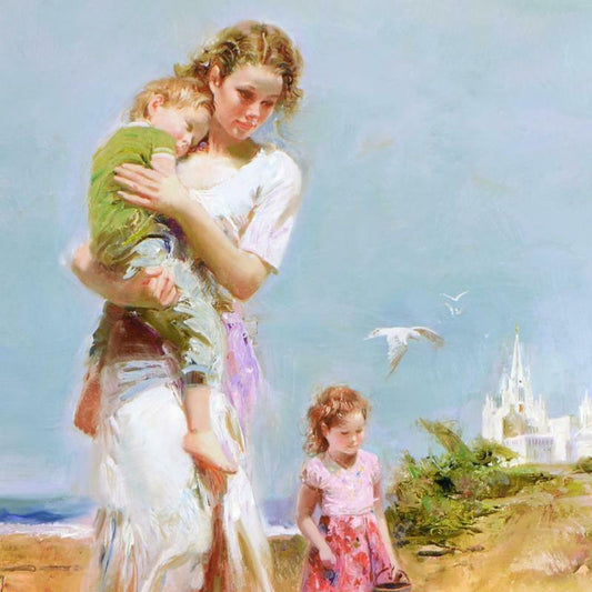 Pino (1939-2010), "Heavenly Breeze" Hand Embellished Limited Edition on Canvas (30" x 40"), Numbered and Hand Signed with Certificate of Authenticity.