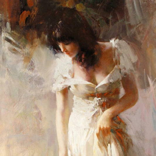 Pino (1939-2010), "White Rhapsody" Hand Embellished Limited Edition on Canvas (30" x 40"), Numbered and Hand Signed with Certificate of Authenticity.