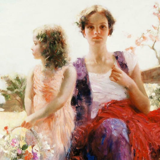 Pino (1939-2010), "Flower Basket Revisited" Hand Embellished Limited Edition on Canvas (32" x 40"), Numbered and Hand Signed with Certificate of Authenticity.