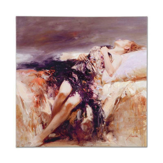 Pino (1939-2010), "Ecstasy" Hand Embellished Limited Edition on Canvas (36" x 36"), Numbered and Hand Signed with Certificate of Authenticity.