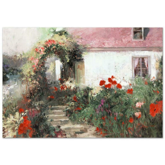 Pino (1939-2010), "Colorful Archway" Hand Embellished Limited Edition on Canvas (38" x 26"), Numbered and Hand Signed with Certificate of Authenticity.