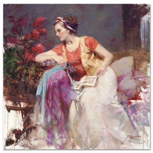 Pino (1939-2010), "Serendipity" Hand Embellished Limited Edition on Canvas, Numbered and Hand Signed with Certificate of Authenticity.