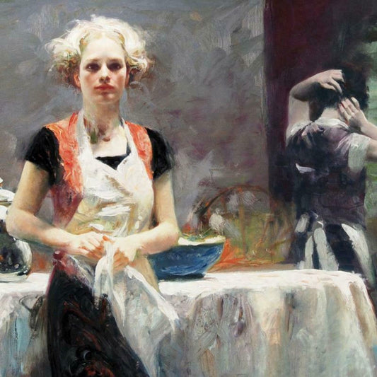 Pino (1939-2010), "In the Late Evening" Hand Embellished Limited Edition on Canvas, Numbered and Hand Signed with Certificate of Authenticity.