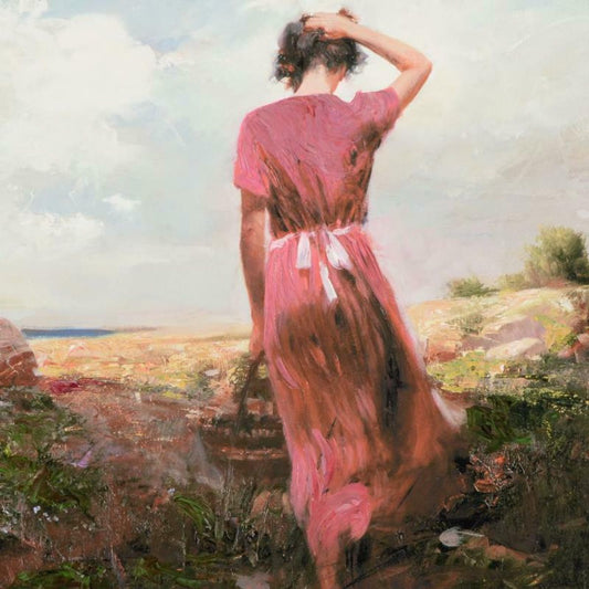 Pino (1939-2010), "Windy Day" Hand Embellished Limited Edition on Canvas, Numbered and Hand Signed with Certificate of Authenticity.