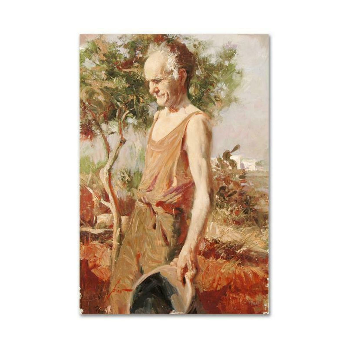 Pino (1939-2010), "Afternoon Chores" Hand Embellished Limited Edition on Canvas, Numbered and Hand Signed with Certificate of Authenticity.