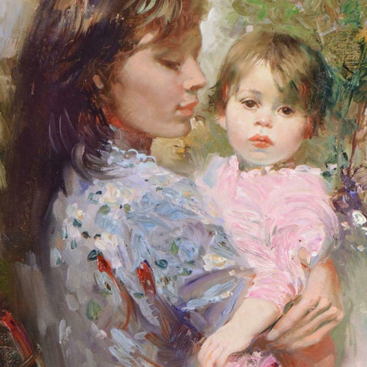 Pino (1939-2010), "Little Cherub" Hand Embellished Limited Edition on Canvas, Numbered and Hand Signed with Certificate of Authenticity.