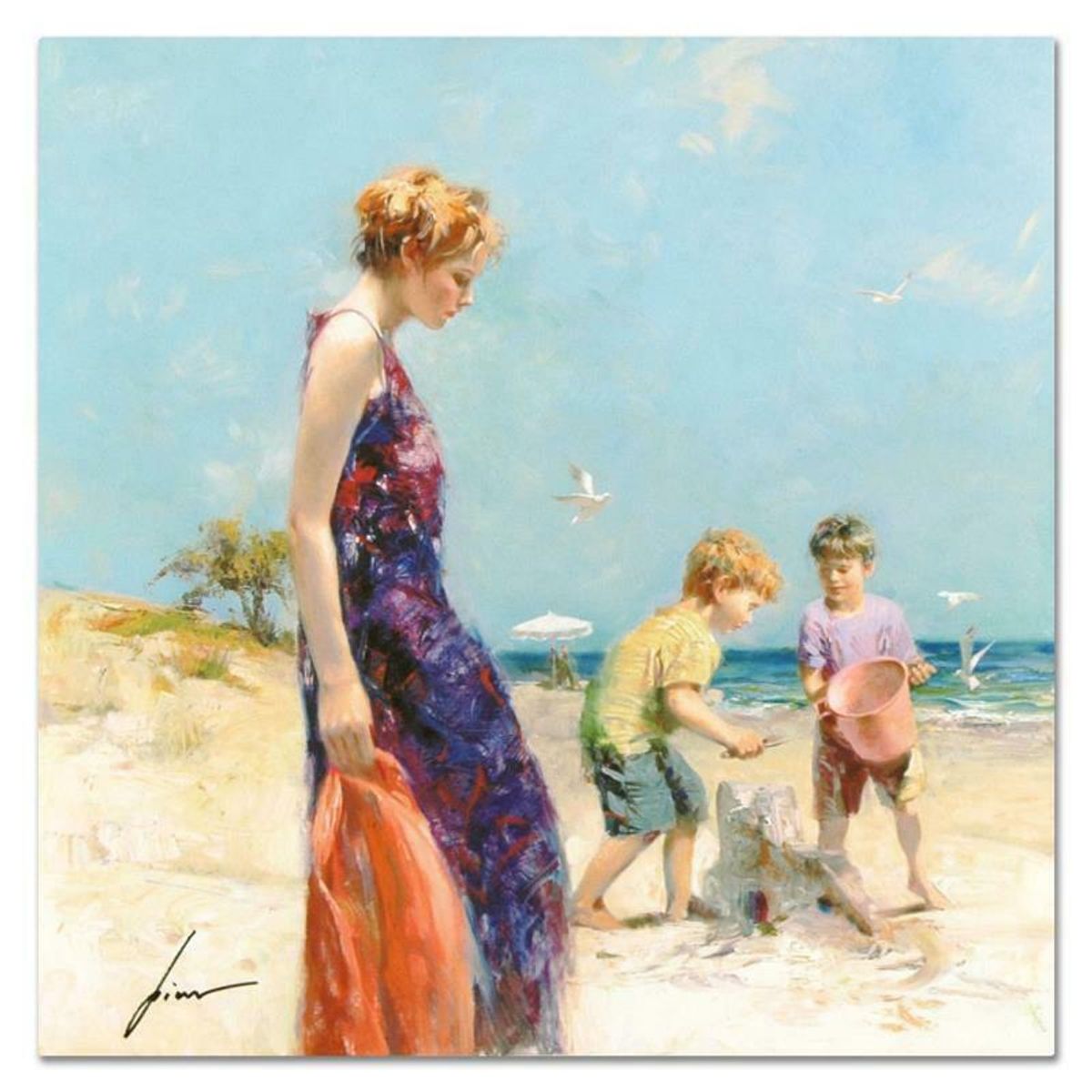 Pino (1939-2010), "Good Ole Days" Hand Embellished Limited Edition on Canvas, Numbered and Hand Signed with Certificate of Authenticity.