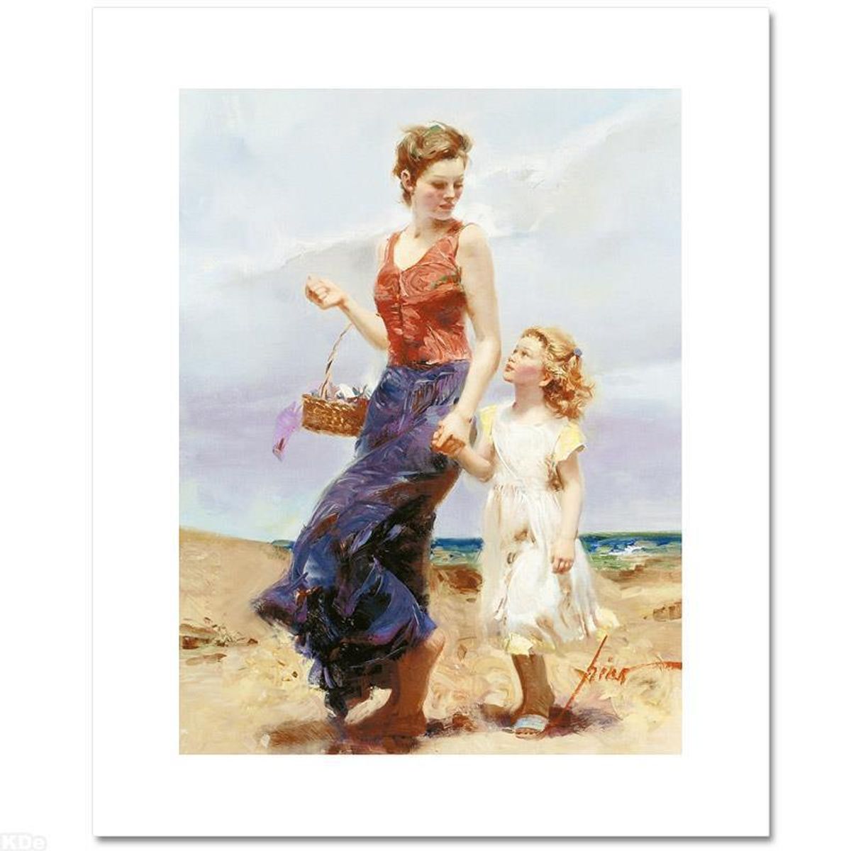Pino (1939-2010), "Affection" Hand Signed Limited Edition on Canvas with Certificate of Authenticity.
