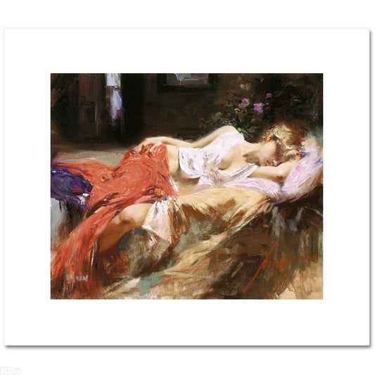 Pino (1939-2010), "Day Dream" Hand Signed Limited Edition on Canvas with Certificate of Authenticity.