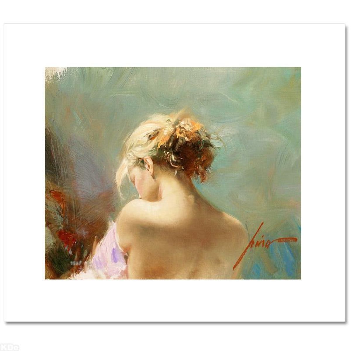 Pino (1939-2010), "Desire" Hand Signed Limited Edition on Canvas with Certificate of Authenticity.
