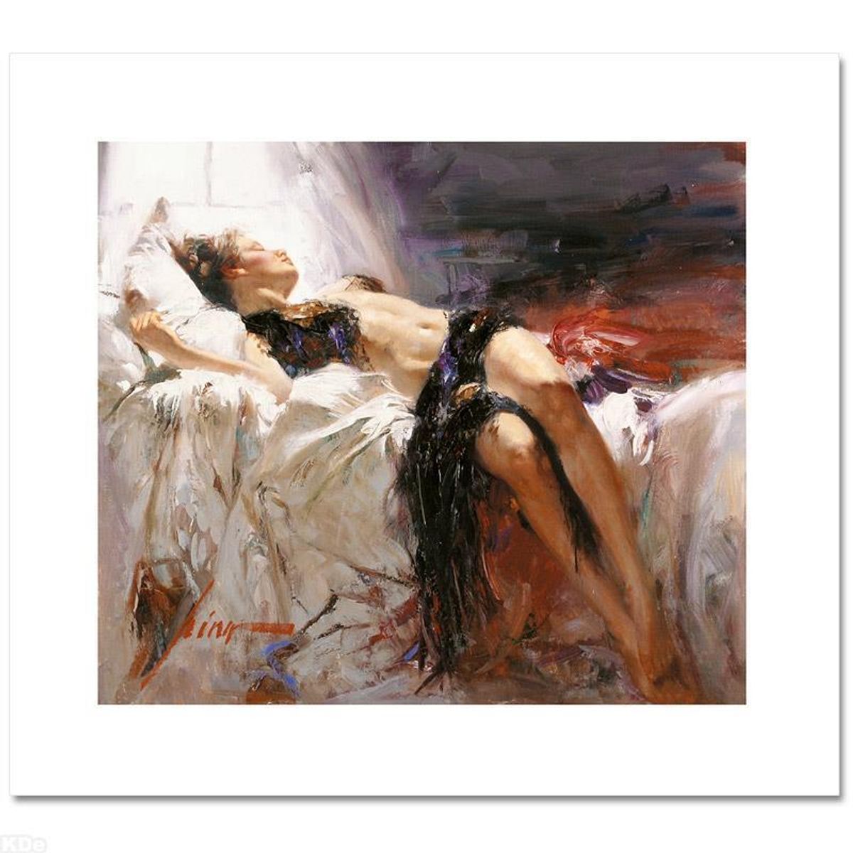 Pino (1939-2010), "Morning Dreams" Hand Signed Limited Edition on Canvas with Certificate of Authenticity.