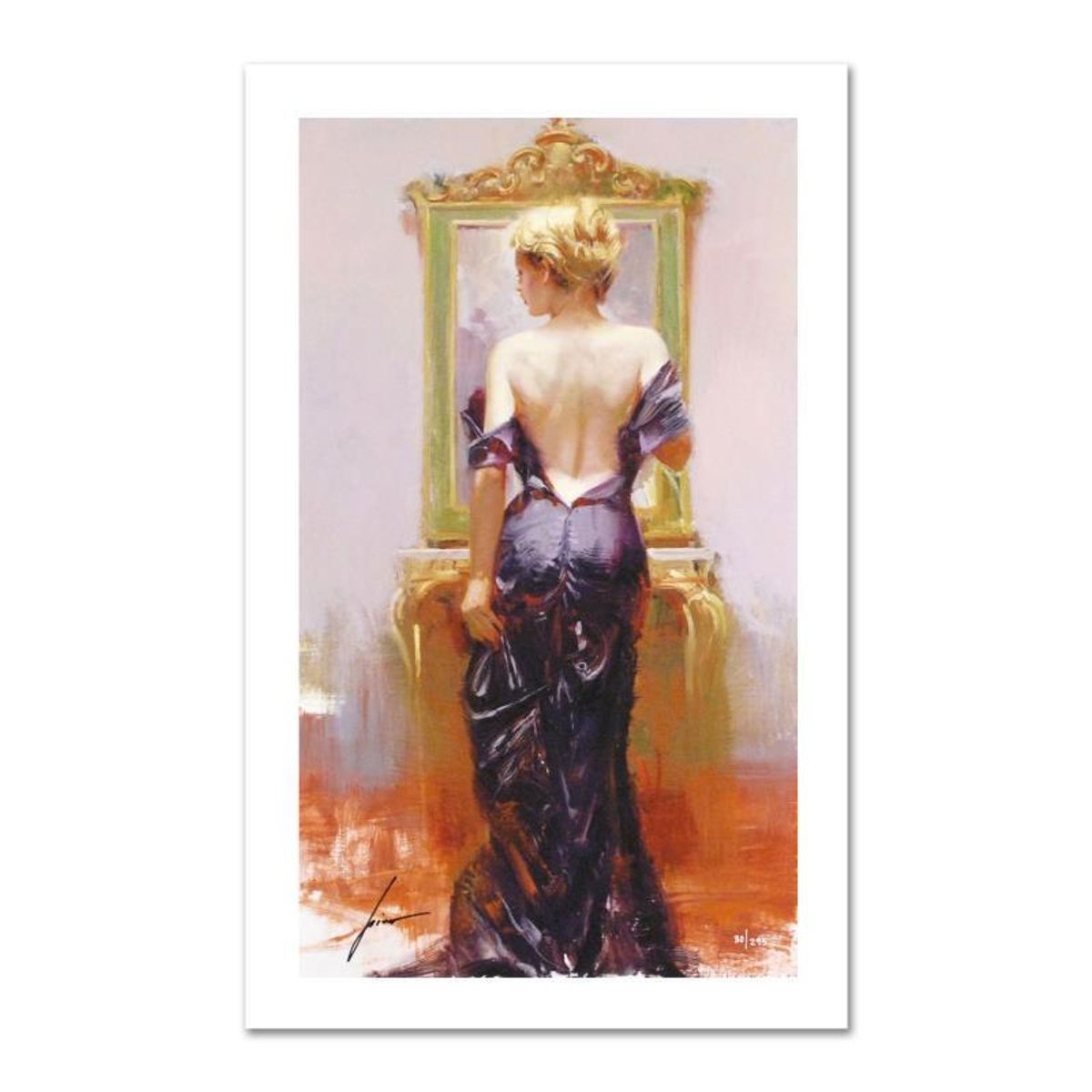 Pino (1939-2010), "Evening Elegance" Hand Signed Limited Edition with Certificate of Authenticity.