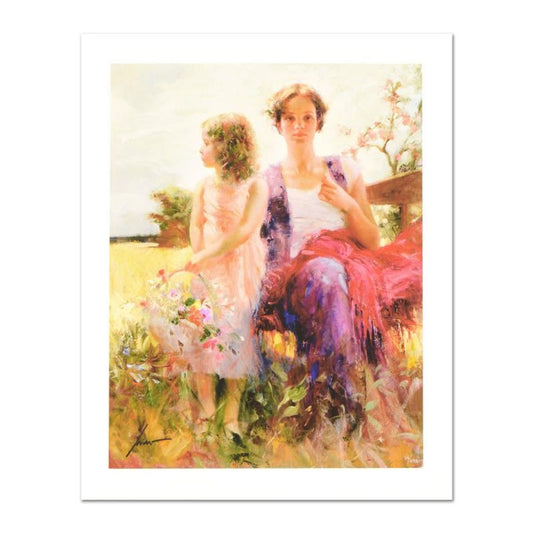 Pino (1939-2010), "Flower Basket Revisited" Hand Signed Limited Edition with Certificate of Authenticity.