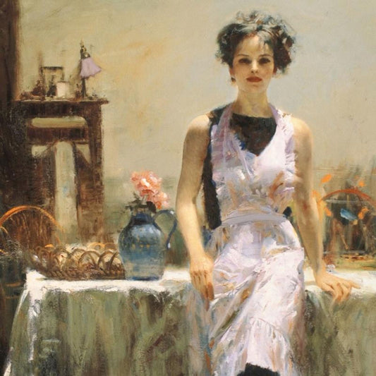 Pino (1939-2010), "Evening Thoughts" Limited Edition on Canvas, Numbered and Hand Signed with Certificate of Authenticity.
