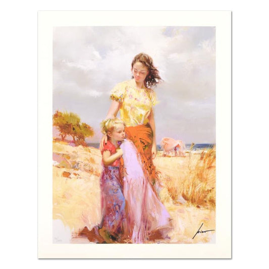 Pino (1939-2010), "Family Retreat" Limited Edition on Canvas, Numbered and Hand Signed with Certificate of Authenticity.