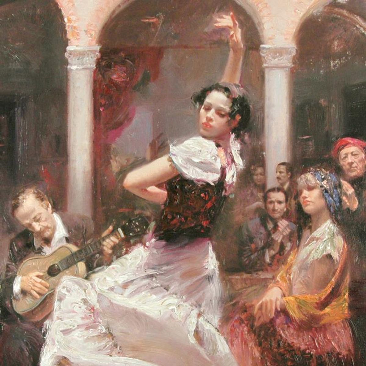 Pino (1939-2010), "Seville In My Heart" Limited Edition on Canvas, Numbered and Hand Signed with Certificate of Authenticity.