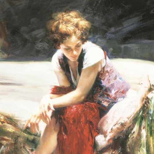 Pino (1939-2010), "Whispering Heart" Limited Edition on Canvas, Numbered and Hand Signed with Certificate of Authenticity.