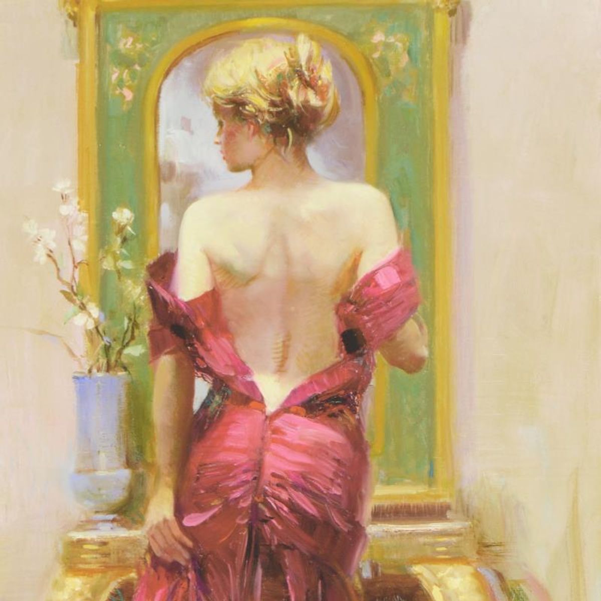 Pino (1939-2010) "Elegant Seduction" Limited Edition Giclee. Numbered and Hand Signed; Certificate of Authenticity.